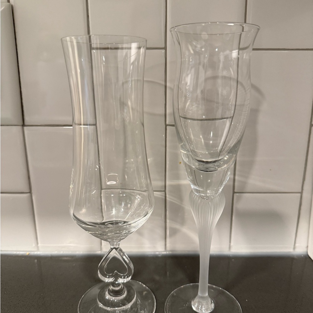 Mismatched Elegant Glassware